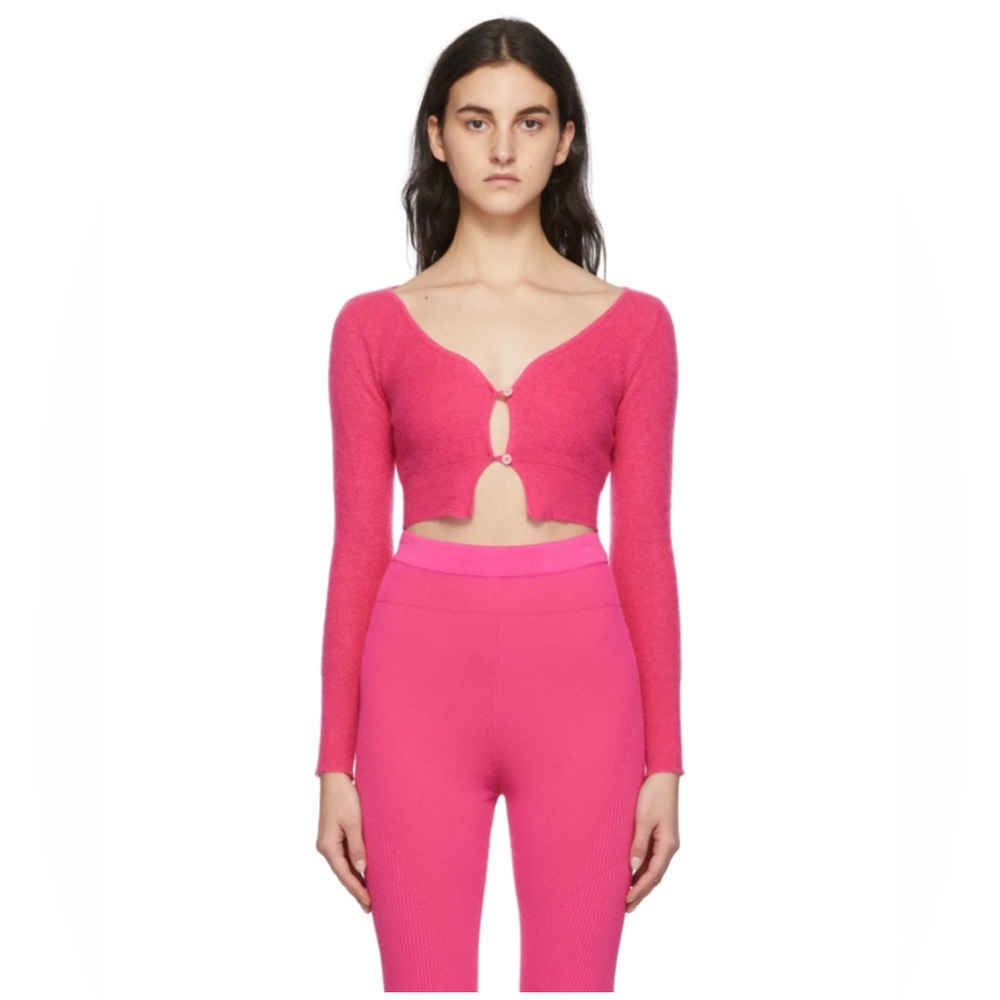 (NWT) JACQUEMUS Pink La Montagne 'Le Cardigan Alzou' Cardigan